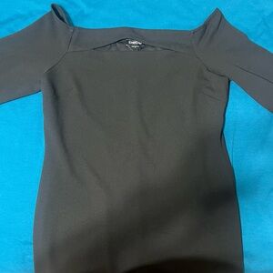 Bebe Black Off-Shoulder Dress